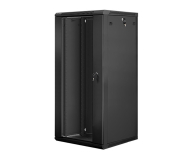 LANBERG Szafa instalacyjna wisząca 19'' 27U 600X600mm czarna (drzwi szklane) WF01-6627-10B - 455320 - zdjęcie 1
